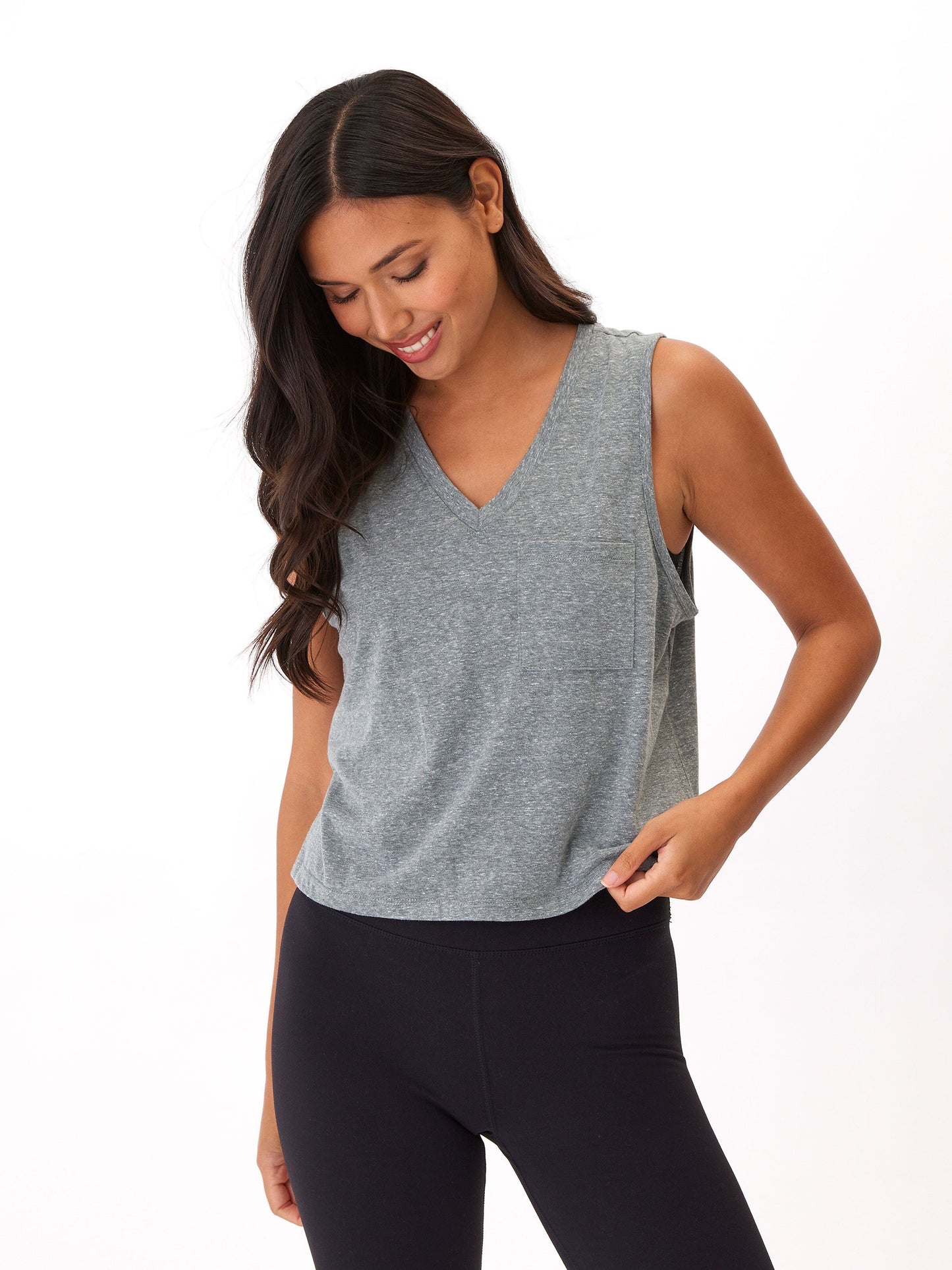 Hera Triblend Jersey V-Neck Tank