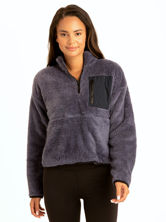 Katya Sherpa Half-Zip Pullover