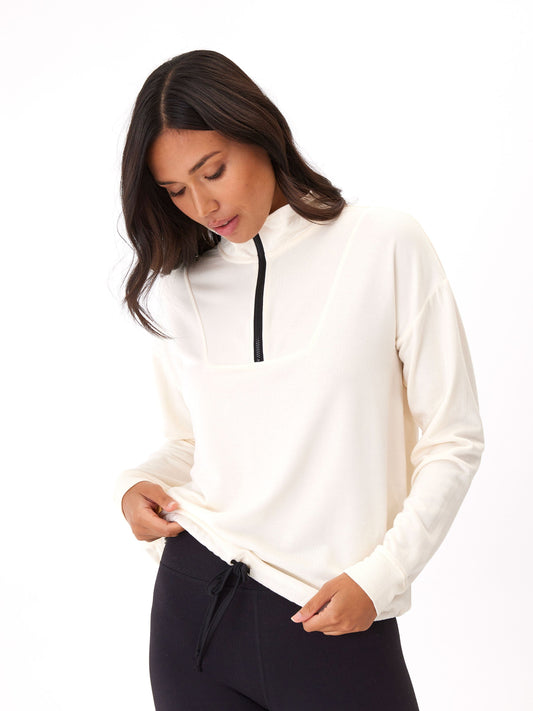 Nyla Feather Fleece Half Zip Pullover